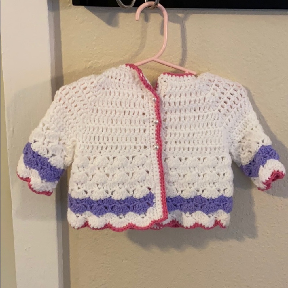 Knit baby sweater set